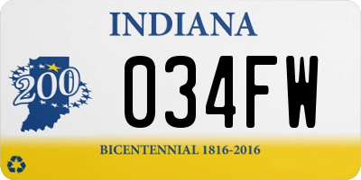 IN license plate 034FW