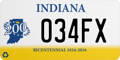 IN license plate 034FX