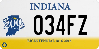 IN license plate 034FZ