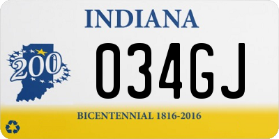 IN license plate 034GJ