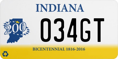 IN license plate 034GT