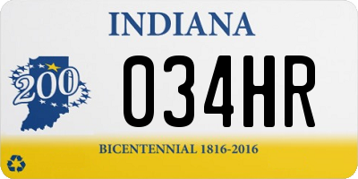 IN license plate 034HR