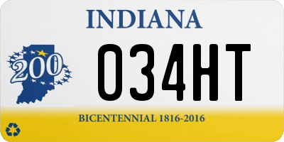 IN license plate 034HT