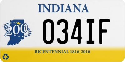 IN license plate 034IF