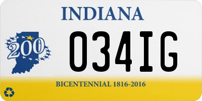 IN license plate 034IG