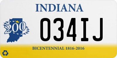 IN license plate 034IJ