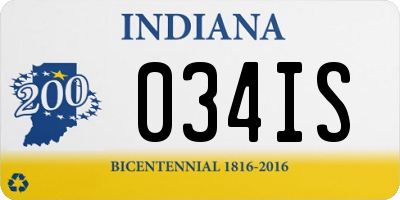 IN license plate 034IS