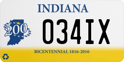 IN license plate 034IX