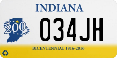 IN license plate 034JH