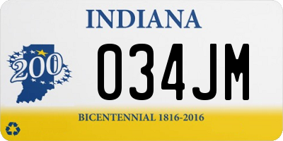 IN license plate 034JM