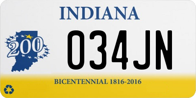 IN license plate 034JN