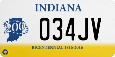 IN license plate 034JV