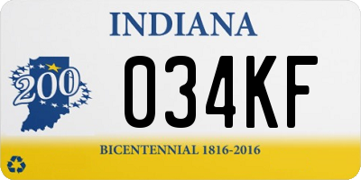 IN license plate 034KF