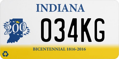 IN license plate 034KG