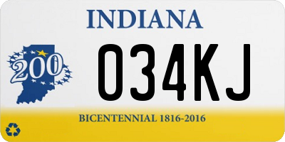 IN license plate 034KJ