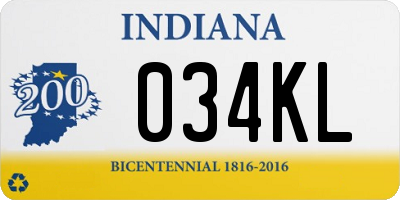 IN license plate 034KL