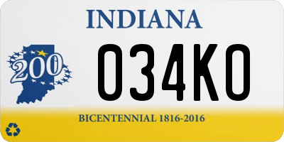 IN license plate 034KO