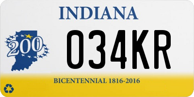 IN license plate 034KR