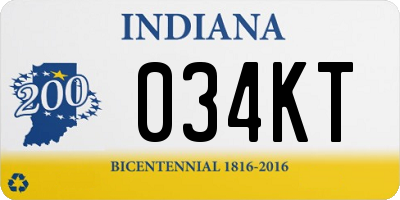 IN license plate 034KT