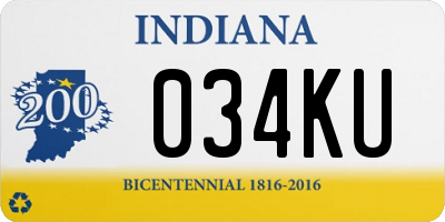 IN license plate 034KU