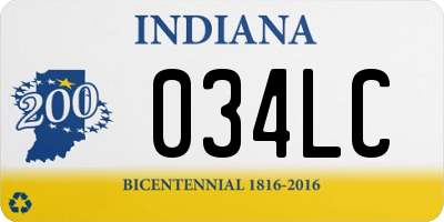 IN license plate 034LC