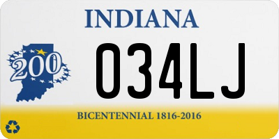 IN license plate 034LJ