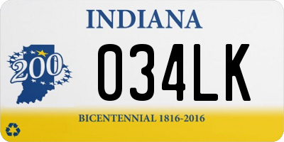 IN license plate 034LK