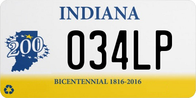 IN license plate 034LP