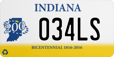 IN license plate 034LS