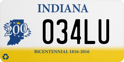 IN license plate 034LU