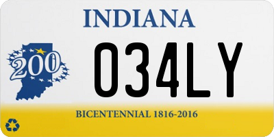 IN license plate 034LY