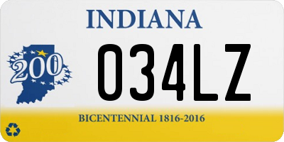 IN license plate 034LZ