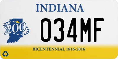 IN license plate 034MF