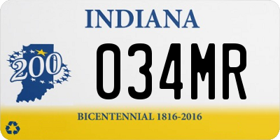 IN license plate 034MR