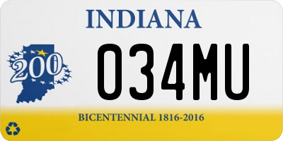 IN license plate 034MU