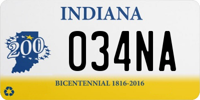 IN license plate 034NA