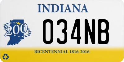 IN license plate 034NB