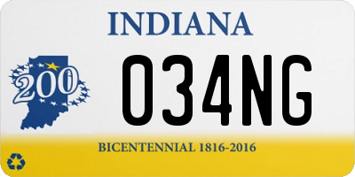 IN license plate 034NG