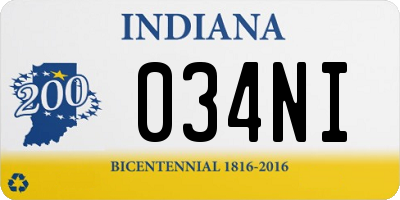 IN license plate 034NI