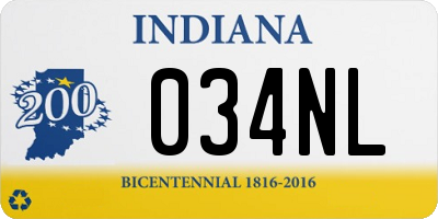 IN license plate 034NL