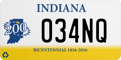 IN license plate 034NQ