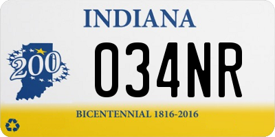 IN license plate 034NR