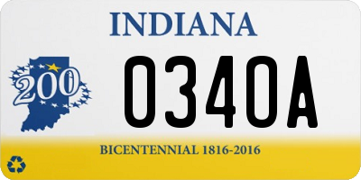 IN license plate 034OA