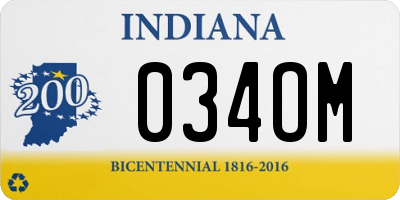 IN license plate 034OM