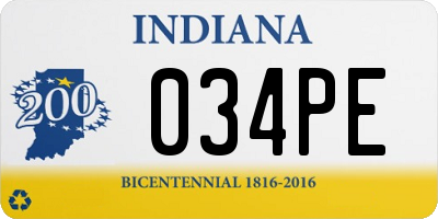 IN license plate 034PE