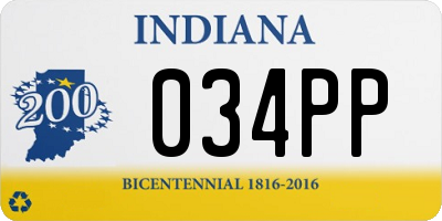 IN license plate 034PP