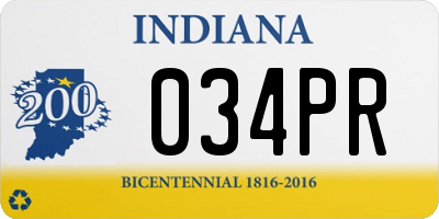 IN license plate 034PR