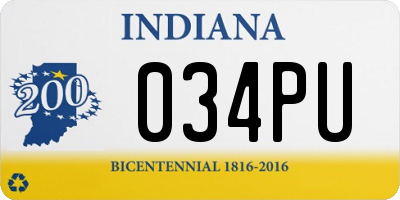 IN license plate 034PU
