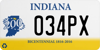 IN license plate 034PX