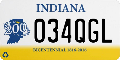 IN license plate 034QGL
